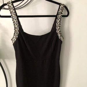 Little black dress with pearl details